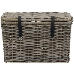 OZAIA Lot De 2 Malles En Kubu NEFTA - L80 X P45 X H55 Cm Et L70 X P35 X H45 Cm - Gris Naturel - Gris -Petit rangement Soldes Magasin 55885125 5