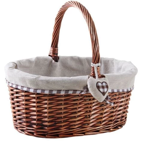 AUBRY GASPARD Panier "Charme" En Osier Fendu Avec Coeur Multicolore - Multicolore 3 AUBRY GASPARD Panier "Charme" En Osier Fendu Avec Coeur Multicolore - Multicolore