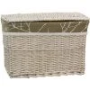 AUBRY GASPARD Malle En Osier Et Doublure Florale Beige - Naturel -Petit rangement Soldes Magasin 56480635 1