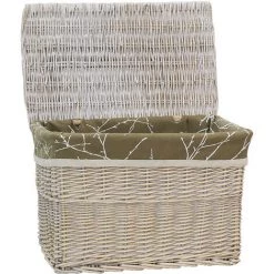AUBRY GASPARD Malle En Osier Et Doublure Florale Beige - Naturel 9 AUBRY GASPARD Malle En Osier Et Doublure Florale Beige - Naturel -Petit rangement Soldes Magasin 56480635 4