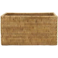 AUBRY GASPARD Panier De Rangement En Rotin Naturel 24 X 19 X 13 Cm Beige - Beige -Petit rangement Soldes Magasin 56480641 3