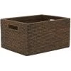 AUBRY GASPARD Panier De Rangement En Rotin Antique Longueur 48cm Marron - Marron