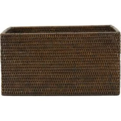 AUBRY GASPARD Panier De Rangement En Rotin Antique Longueur 48cm Marron - Marron -Petit rangement Soldes Magasin 56480798 3