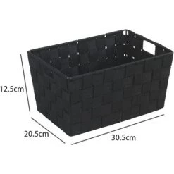 MACARON Panier De Salle De Bains Boîte De Rangement Sans Couverture En Tissu De Nylon Panier De Rangement De Vêtements Panier De Finition De Salle De Bain Boîte De Finition De Type Tiroir (30,5 * 20,5 * 12,5 Cm)LO-Ron -Petit rangement Soldes Magasin 56494120 2