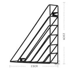 MACARON Triangle Étagère à Livres Pour Présentoir D'Entrée, Étagères à Livres Murales En Fer Pour Organisateur De Crèche, Étagère De Rangement Murale En Métal, Titulaire Du Fichier, Porte Revues LO-Ron -Petit rangement Soldes Magasin 56494126 2