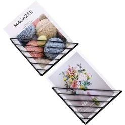 MACARON Triangle Étagère à Livres Pour Présentoir D'Entrée, Étagères à Livres Murales En Fer Pour Organisateur De Crèche, Étagère De Rangement Murale En Métal, Titulaire Du Fichier, Porte Revues LO-Ron -Petit rangement Soldes Magasin 56494126 3