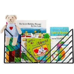 MACARON Triangle Étagère à Livres Pour Présentoir D'Entrée, Étagères à Livres Murales En Fer Pour Organisateur De Crèche, Étagère De Rangement Murale En Métal, Titulaire Du Fichier, Porte Revues LO-Ron -Petit rangement Soldes Magasin 56494126 4