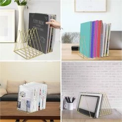 MACARON Porte Revue Metal Or - Porte Revue WC, Maison, Étagère, Salle De Bains Et Bureau En Triangle à 9 Fentes - Porte Journaux, Livres, Tablettes Et Dossiers LO-Ron 11 MACARON Porte Revue Metal Or - Porte Revue WC, Maison, Étagère, Salle De Bains Et Bureau En Triangle à 9 Fentes - Porte Journaux, Livres, Tablettes Et Dossiers LO-Ron -Petit rangement Soldes Magasin 56494128 5