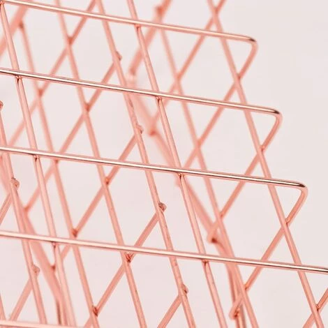 MACARON Trieuse De Courrier à 3 Fentes En Fil Métallique, Porte-revue Fichier Journaux Documents Bureau Étagère De Rangement Organisateur (Or Rose V Forme)LO-Ron 6 MACARON Trieuse De Courrier à 3 Fentes En Fil Métallique, Porte-revue Fichier Journaux Documents Bureau Étagère De Rangement Organisateur (Or Rose V Forme)LO-Ron – Image 4