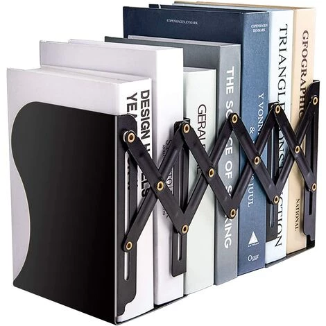 MACARON Serre-Livres Réglable Pour Livres Lourds, Porte-Documents Pour Bureau, étagère, Bureau, Papeterie, Extensible Jusqu'à 19" (Noir)LO-Ron 3 MACARON Serre-Livres Réglable Pour Livres Lourds, Porte-Documents Pour Bureau, étagère, Bureau, Papeterie, Extensible Jusqu'à 19" (Noir)LO-Ron