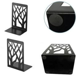 MACARON Serre Livres Robustes Pour Étagères, Serre Livres En Métal Antidérapant, Serre Livres De Bureau, Pour Bureau, L'école, Bibliothèque, Maison, Fournitures Scolaires 2 Pièces LO-Ron -Petit rangement Soldes Magasin 56494147 3