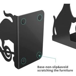 MACARON Serre-livres En Acier Inoxydable, Pour Supporter Des Livres Grands Et Lourds Ou Pour Décoration De La Bibliothèque Et Bureau à Domicile (Chat Musical)LO-Ron 9 MACARON Serre-livres En Acier Inoxydable, Pour Supporter Des Livres Grands Et Lourds Ou Pour Décoration De La Bibliothèque Et Bureau à Domicile (Chat Musical)LO-Ron -Petit rangement Soldes Magasin 56494150 3