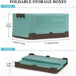 MACARON Boîte De Rangement Pour Vêtements Et Penderies, Sac De Rangement Vetement Plastique, Bac Rangement Plastique Pour Empilable, Salon, Chambre(Bleu 44.5*32*21.5cm)LO-Ron -Petit rangement Soldes Magasin 56570558 2