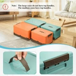 MACARON Boîte De Rangement Pour Vêtements Et Penderies, Sac De Rangement Vetement Plastique, Bac Rangement Plastique Pour Empilable, Salon, Chambre(Bleu 44.5*32*21.5cm)LO-Ron -Petit rangement Soldes Magasin 56570558 4