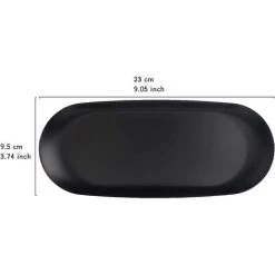 MACARON Acier Inoxydable Plateau Bijoux, Plateau Ovale, Organisateur De Petits Objets Pour Noir Placage De Surface 2 Pièces LO-Ron -Petit rangement Soldes Magasin 56570575 2