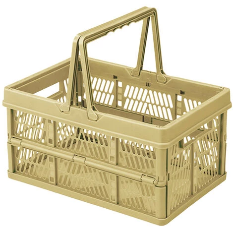 SUPERSELLER Caisses De Stockage Pliables Avec Poignées Conteneur De Stockage Empilable Camping Épicerie Panier , L - L 3 SUPERSELLER Caisses De Stockage Pliables Avec Poignées Conteneur De Stockage Empilable Camping Épicerie Panier , L - L