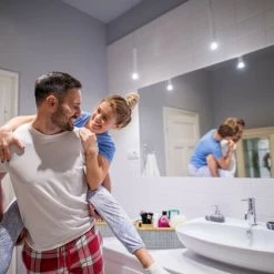 Relaxdays Panier De Rangement Bambou Et Tissu, Lot De 3, Corbeilles Salle De Bain, 2 Tailles Différentes, Gris/crème -Petit rangement Soldes Magasin 56841890 4