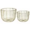 ATMOSPHERA, CRŽATEUR D'INTŽRIEUR Lot De 2 Paniers En Métal Vintage "Loft" 30cm Or -Petit rangement Soldes Magasin 57076143 1