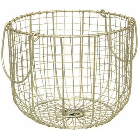 ATMOSPHERA, CRATEUR D'INTRIEUR Lot De 2 Paniers En Métal Vintage "Loft" 30cm Or 5 ATMOSPHERA, CRATEUR D'INTRIEUR Lot De 2 Paniers En Métal Vintage "Loft" 30cm Or – Image 3