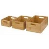 FIVE SIMPLY SMART Lot De 3 Paniers Déco "Bambou" 36cm Naturel -Petit rangement Soldes Magasin 57076148 1