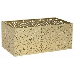 ATMOSPHERA, CRŽATEUR D'INTŽRIEUR Lot De 3 Caisses Cagettes Déco "Artif" 32cm Or -Petit rangement Soldes Magasin 57077621 4