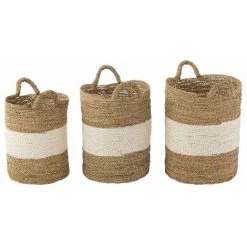 Paris Prix - Lot De 3 Paniers De Rangement "zostère" 50cm Naturel -Petit rangement Soldes Magasin 57078690 2