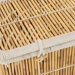 Paris Prix - Lot De 2 Paniers De Rangement "rectangle" 100cm Naturel 11 Paris Prix - Lot De 2 Paniers De Rangement "rectangle" 100cm Naturel -Petit rangement Soldes Magasin 57078703 5