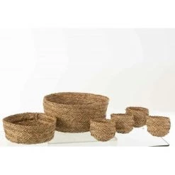Paris Prix - Lot De 6 Paniers Déco "zostère" 42cm Naturel -Petit rangement Soldes Magasin 57078873 4
