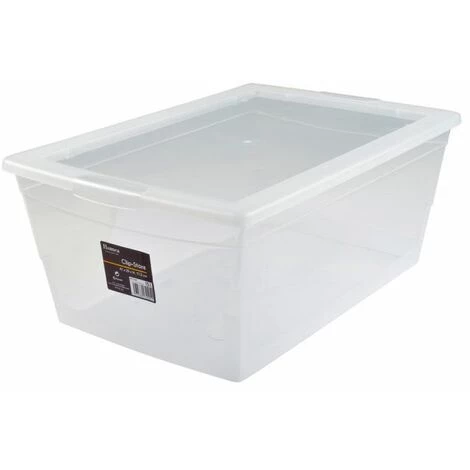 Paris Prix - Boîte De Rangement "clip Store" 15l Transparent 4 Paris Prix - Boîte De Rangement "clip Store" 15l Transparent – Image 2