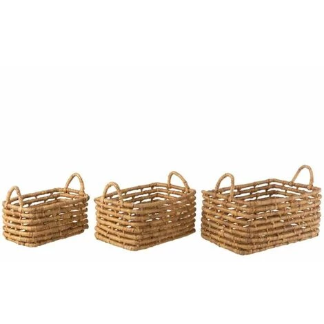 Paris Prix - Lot De 3 Paniers Déco "ouverts" 46cm Naturel 4 Paris Prix - Lot De 3 Paniers Déco "ouverts" 46cm Naturel – Image 2