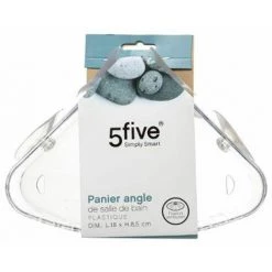 INSTANT D'O Panier De Douche Ventouse "Galet" 23cm Transparent -Petit rangement Soldes Magasin 57080085 2