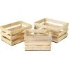 URBAN LIVING Boîtes En Bois Naturel X3 28x20x14 Cm --> 40x29.5x20.5x20.5 Cm -Petit rangement Soldes Magasin 57162323 1