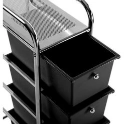 Versa Alexandra Meuble Pour La Salle De Bain, 81,5x24x39cm - Noir -Petit rangement Soldes Magasin 57582796 4