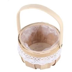 Fei Yu 1pc Panier De Fleurs Tissé Panier De Rangement Portable Pour La Cour Du Magasin De Jardin à La Maison (panier De Citrouille) -Petit rangement Soldes Magasin 57794091 2