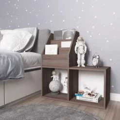 TRUE DEAL Porte-revue D'enfants Gris/chêne Sonoma 71x30x78,5 Cm Aggloméré