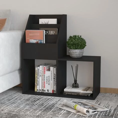 TRUE DEAL Porte-revue Pour Enfants Noir 71x30x78,5 Cm Aggloméré 6 TRUE DEAL Porte-revue Pour Enfants Noir 71x30x78,5 Cm Aggloméré – Image 4