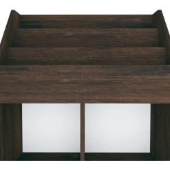 TRUE DEAL Porte-revue Pour Enfants Chêne Fumé 71x30x114 Cm Aggloméré -Petit rangement Soldes Magasin 57840768 5