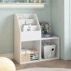 TRUE DEAL Porte-revue Pour Enfants Blanc 71x30x78,5 Cm Aggloméré -Petit rangement Soldes Magasin 57840922 1