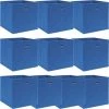 INLIFE Boîtes De Rangement 10 Pcs Bleu 32x32x32 Cm Tissu