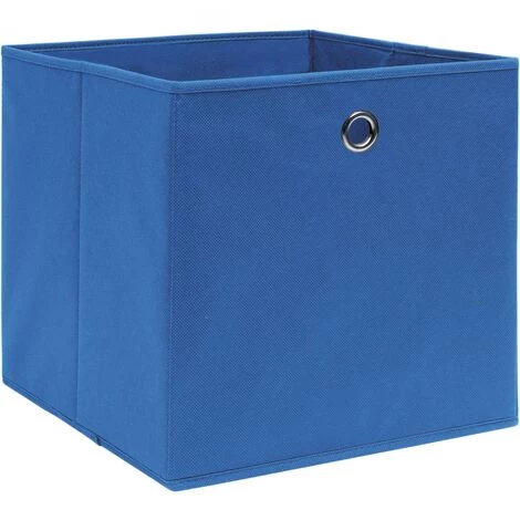 INLIFE Boîtes De Rangement 10 Pcs Bleu 32x32x32 Cm Tissu 4 INLIFE Boîtes De Rangement 10 Pcs Bleu 32x32x32 Cm Tissu – Image 2