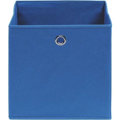 INLIFE Boîtes De Rangement 10 Pcs Bleu 32x32x32 Cm Tissu 5 INLIFE Boîtes De Rangement 10 Pcs Bleu 32x32x32 Cm Tissu – Image 3