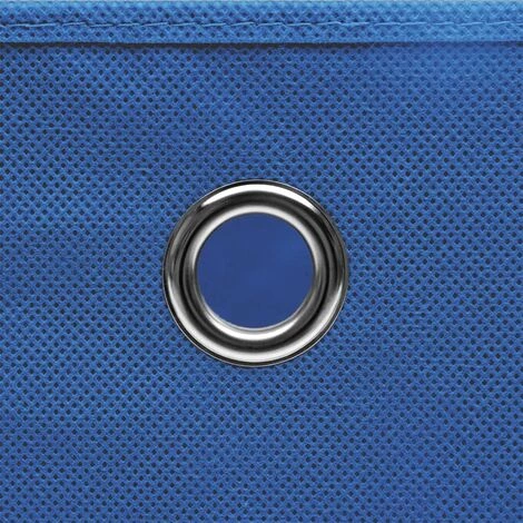 INLIFE Boîtes De Rangement 10 Pcs Bleu 32x32x32 Cm Tissu 6 INLIFE Boîtes De Rangement 10 Pcs Bleu 32x32x32 Cm Tissu – Image 4
