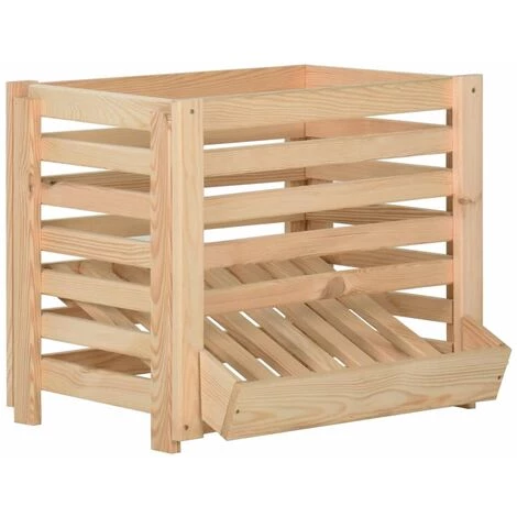 INLIFE Boîte à Pommes De Terre 60x40x50 Cm Bois De Pin Solide 4 INLIFE Boîte à Pommes De Terre 60x40x50 Cm Bois De Pin Solide – Image 2