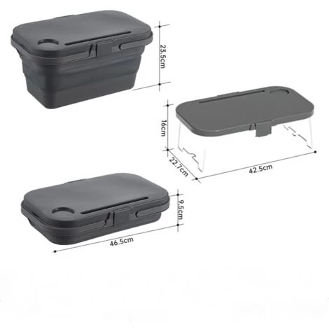 DONTODENT Éviers Pliables Paniers De Pique-nique De Camping Panier à Linge Pliant Seaux à Glace Pliables Bol De Vaisselle Pliable Avec Poignées - Gris 3 DONTODENT Éviers Pliables Paniers De Pique-nique De Camping Panier à Linge Pliant Seaux à Glace Pliables Bol De Vaisselle Pliable Avec Poignées - Gris