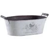 Jardinière Ovale Métal Patiné 30 Cm. Gris. Marque : Aubry Gaspard. Réf. : GCO3850 - Gris -Petit rangement Soldes Magasin 58089965 1