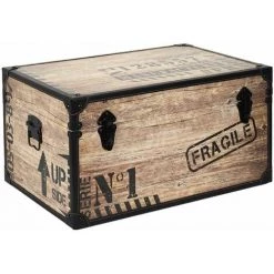 Paris Prix - Lot De 3 Malles Déco "indus" 56cm Marron & Noir -Petit rangement Soldes Magasin 58137809 3