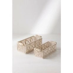 Panier De Rangement En Macramé Farid SKLUM Coton - ↑8 Cm -Petit rangement Soldes Magasin 58223097 2