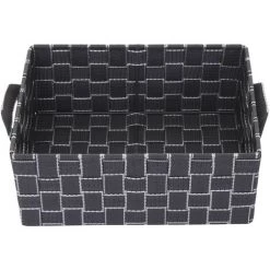 DéCOSHOP26 Panier De Rangement Stockage Panier Décoratif 12x28x20cm Gris Foncé - Or -Petit rangement Soldes Magasin 58237808 3