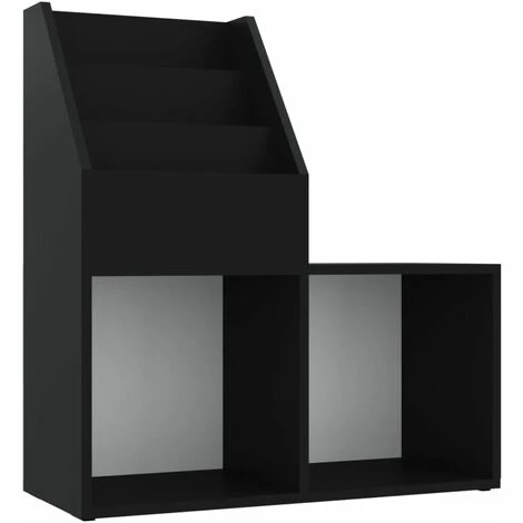 INLIFE Porte-revue Pour Enfants Noir 71x30x78,5 Cm Aggloméré 3 INLIFE Porte-revue Pour Enfants Noir 71x30x78,5 Cm Aggloméré