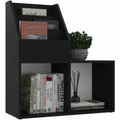 INLIFE Porte-revue Pour Enfants Noir 71x30x78,5 Cm Aggloméré 9 INLIFE Porte-revue Pour Enfants Noir 71x30x78,5 Cm Aggloméré -Petit rangement Soldes Magasin 58275940 3